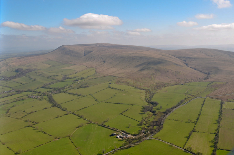 Free as a bird, Pendle Hill from the air