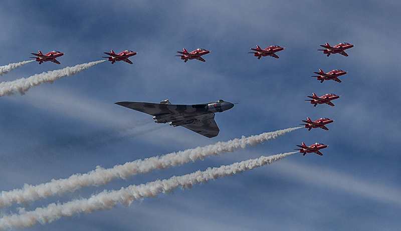 Vulcan Escorted by Red Arrows