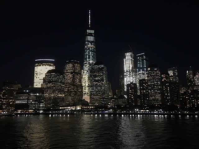 Night view of New York from the Hudson River